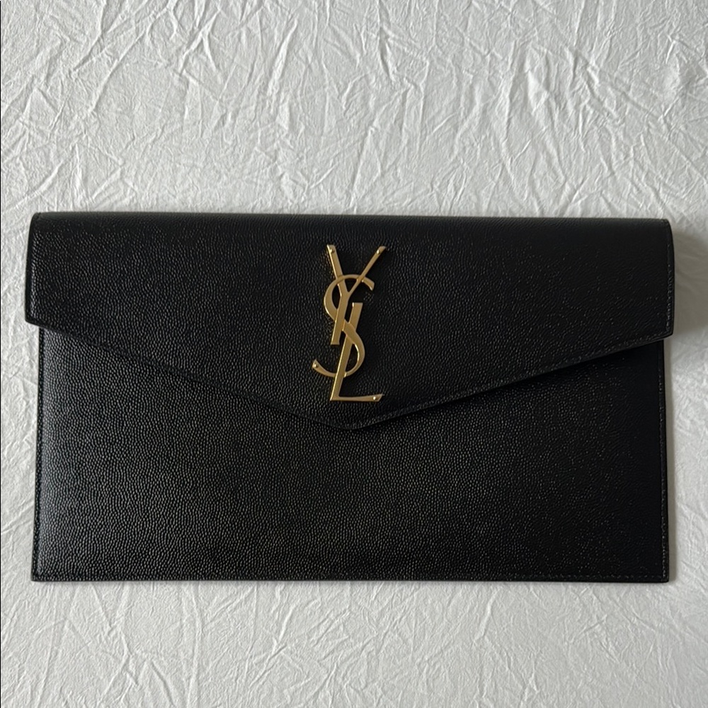 YSL Black Envelope Clutch